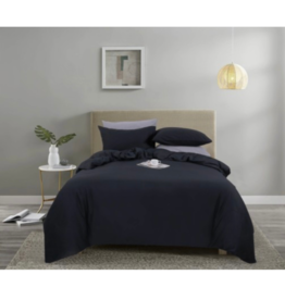 Livia Duvet Cover Livia Nature Black Dbl / Queen w/Pillow Cases
