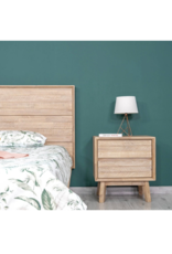 LH Imports LH Gia 2 Drawer Nightstand Driftwood GIA002