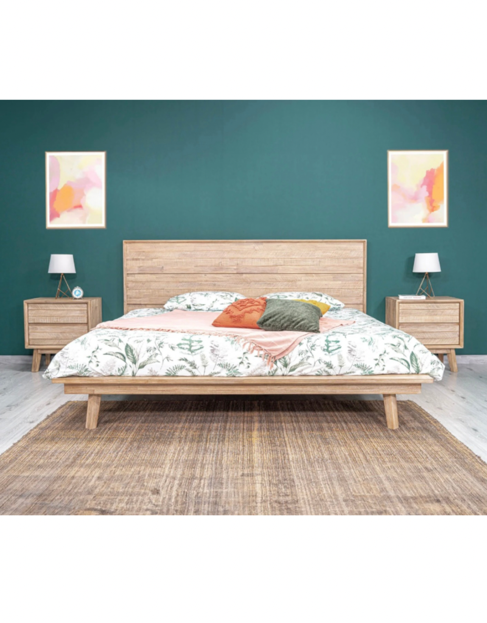 LH Imports LH Gia 2 Drawer Nightstand Driftwood GIA002