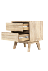 LH Imports LH Gia 2 Drawer Nightstand Driftwood GIA002