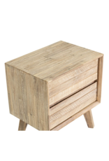 LH Imports LH Gia 2 Drawer Nightstand Driftwood GIA002