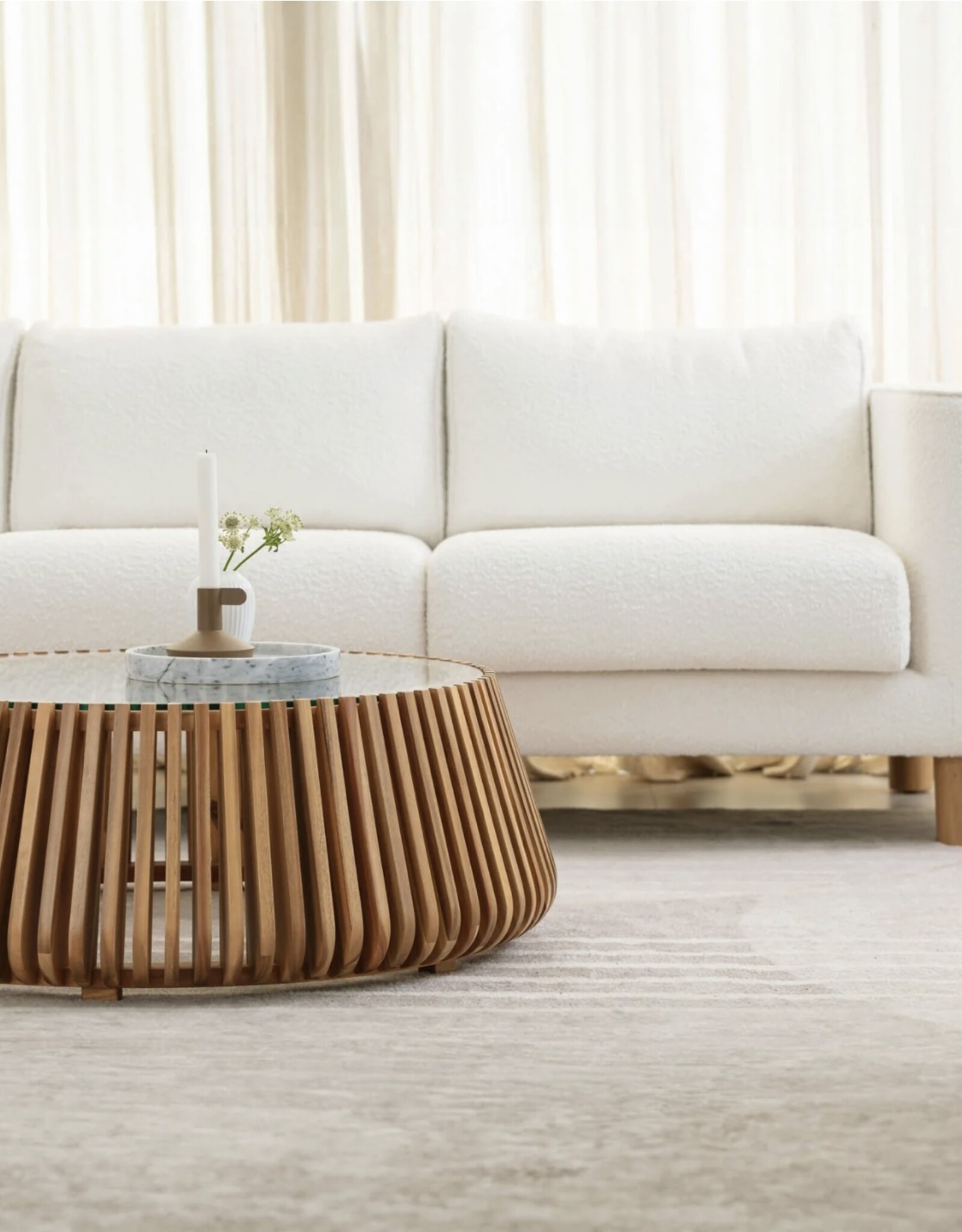 LH Imports LH Bungalow Coffee Table Round BUM032-RD