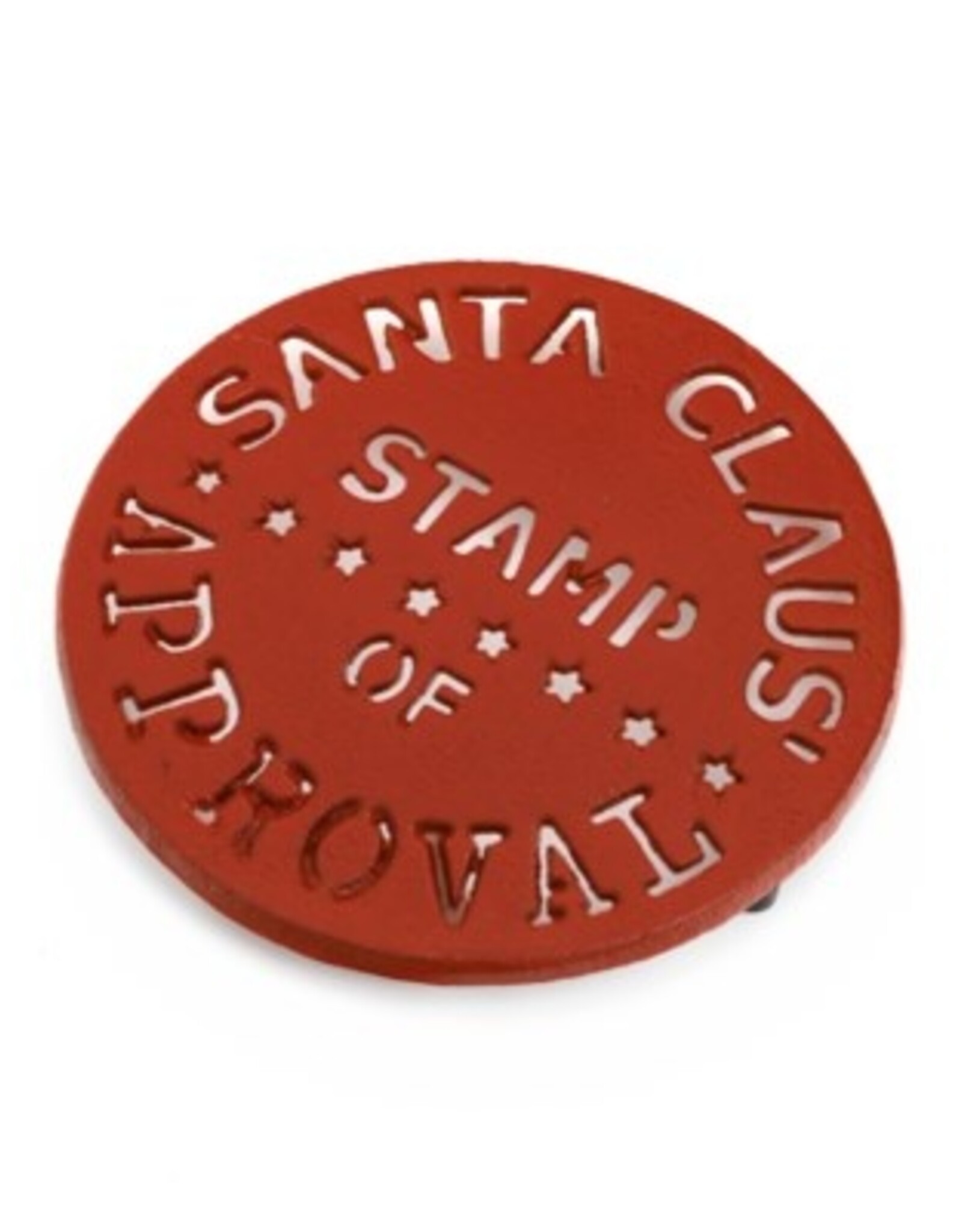 Xmas ADV Trivet Santa Stamp Cast Iron 3690005