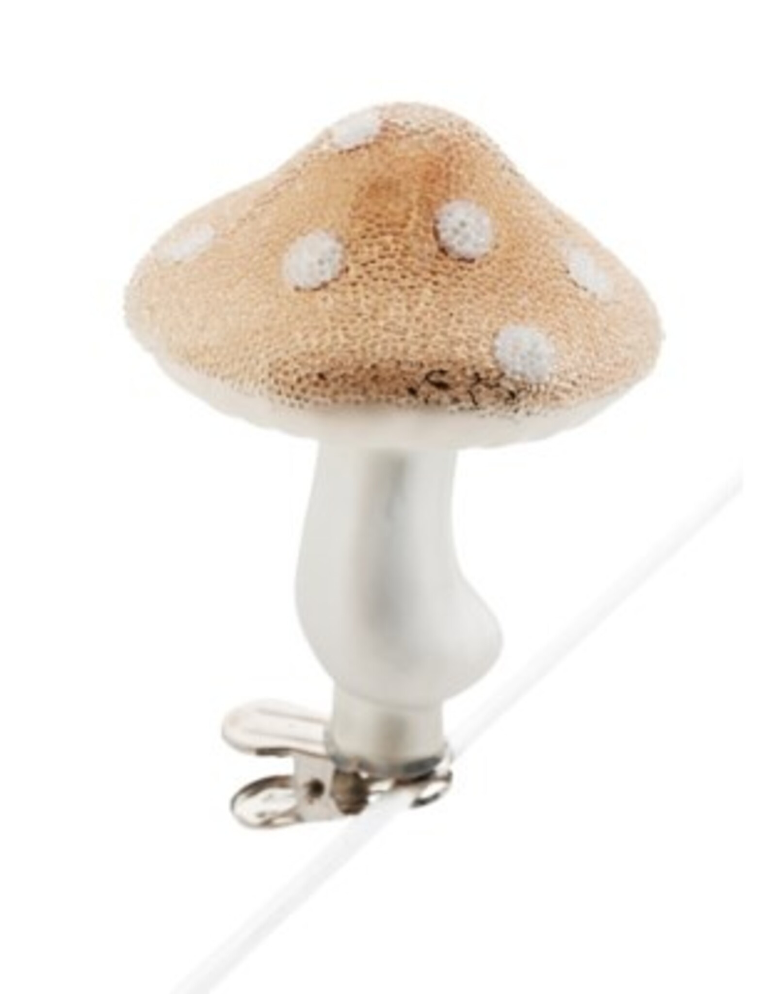 Xmas ADV Ornament Mushroom Glass Frost 3680424