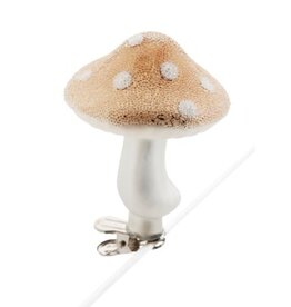 Xmas ADV Ornament Mushroom Glass Frost 3680424