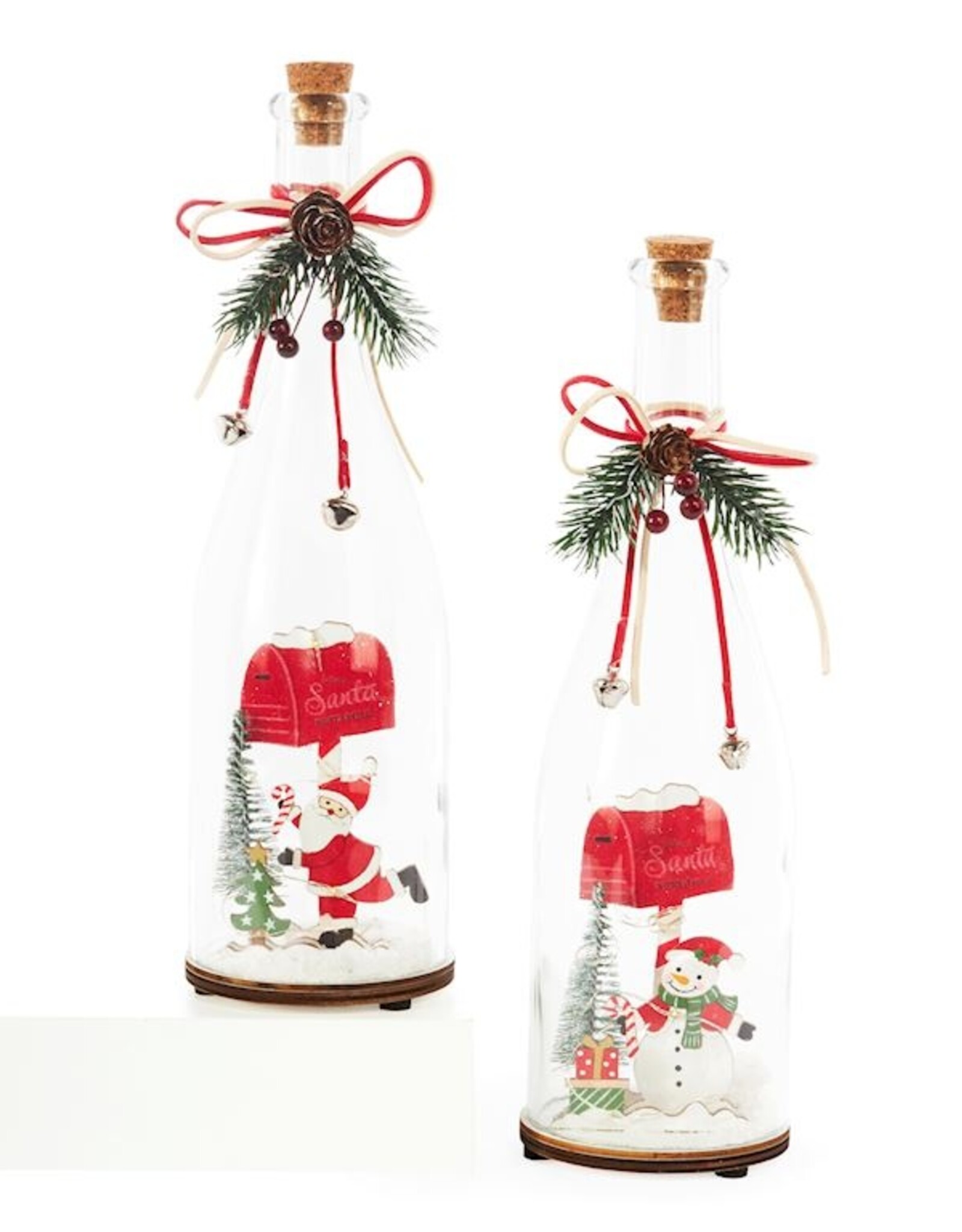 Xmas Giftcraft LED Glass Bottle Asst. 644978