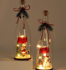 Xmas Giftcraft LED Glass Bottle Asst. 644978