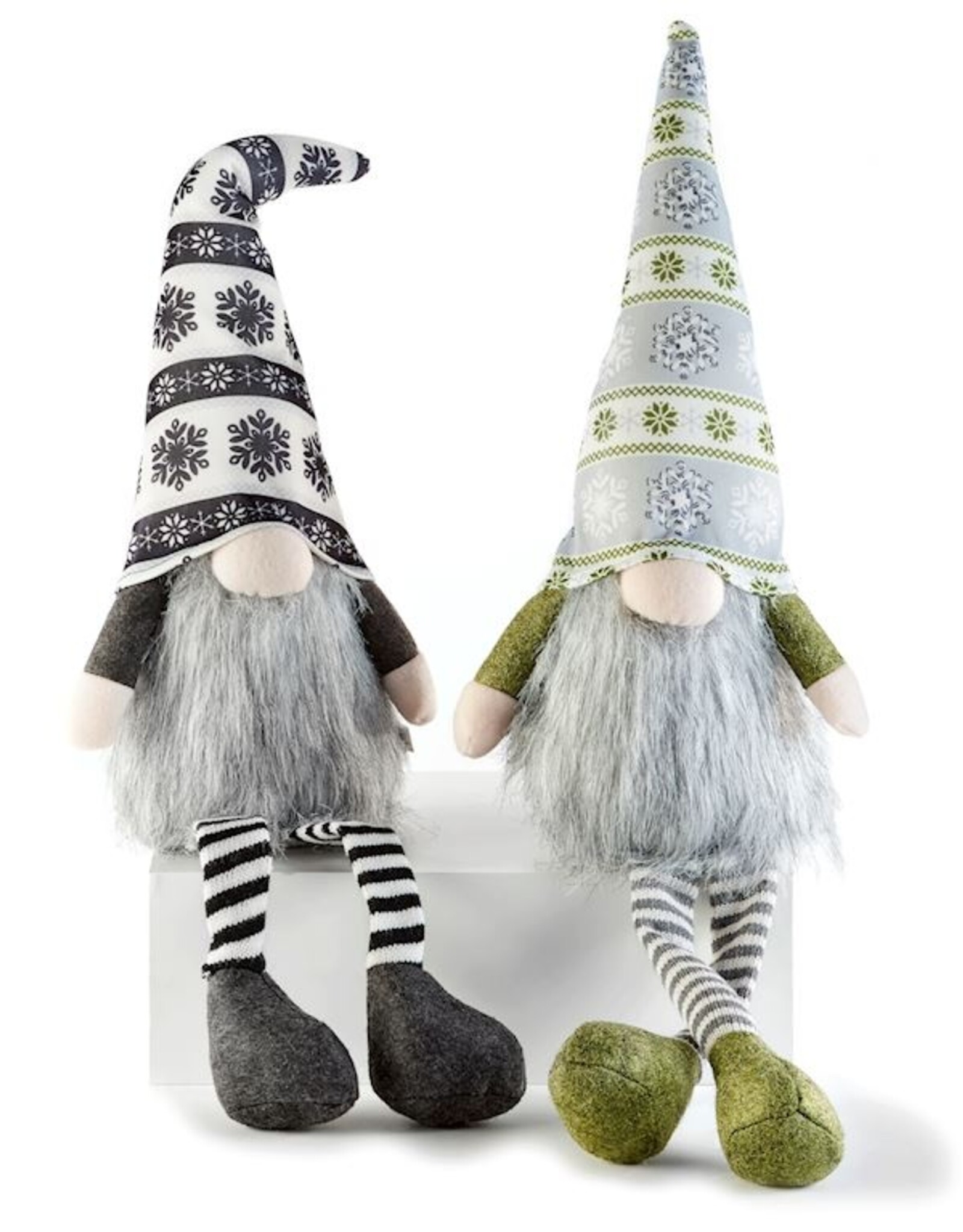 Xmas Giftcraft Shelf Sitter Gnome Black&White 666091