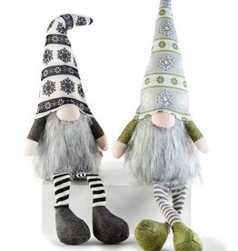 Xmas Giftcraft Shelf Sitter Gnome Black&White 666091