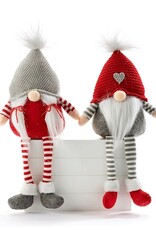 Xmas Giftcraft Shelf Sitter Gnome w/GreyHat 682594