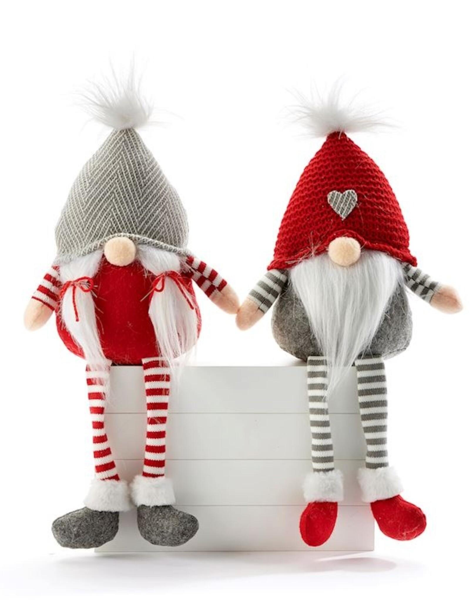 Xmas Giftcraft Shelf Sitter Gnome w/GreyHat 682594