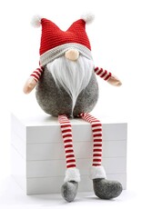 Xmas Giftcraft Shelf Sitter Gnome w/Santa Hat 682595