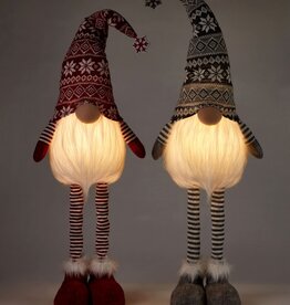 Xmas Giftcraft LED Gnome Standing/Sitting Grey 683970