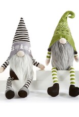 Xmas Giftcraft Gnome Shelf Sitter w/Green Hat 681279