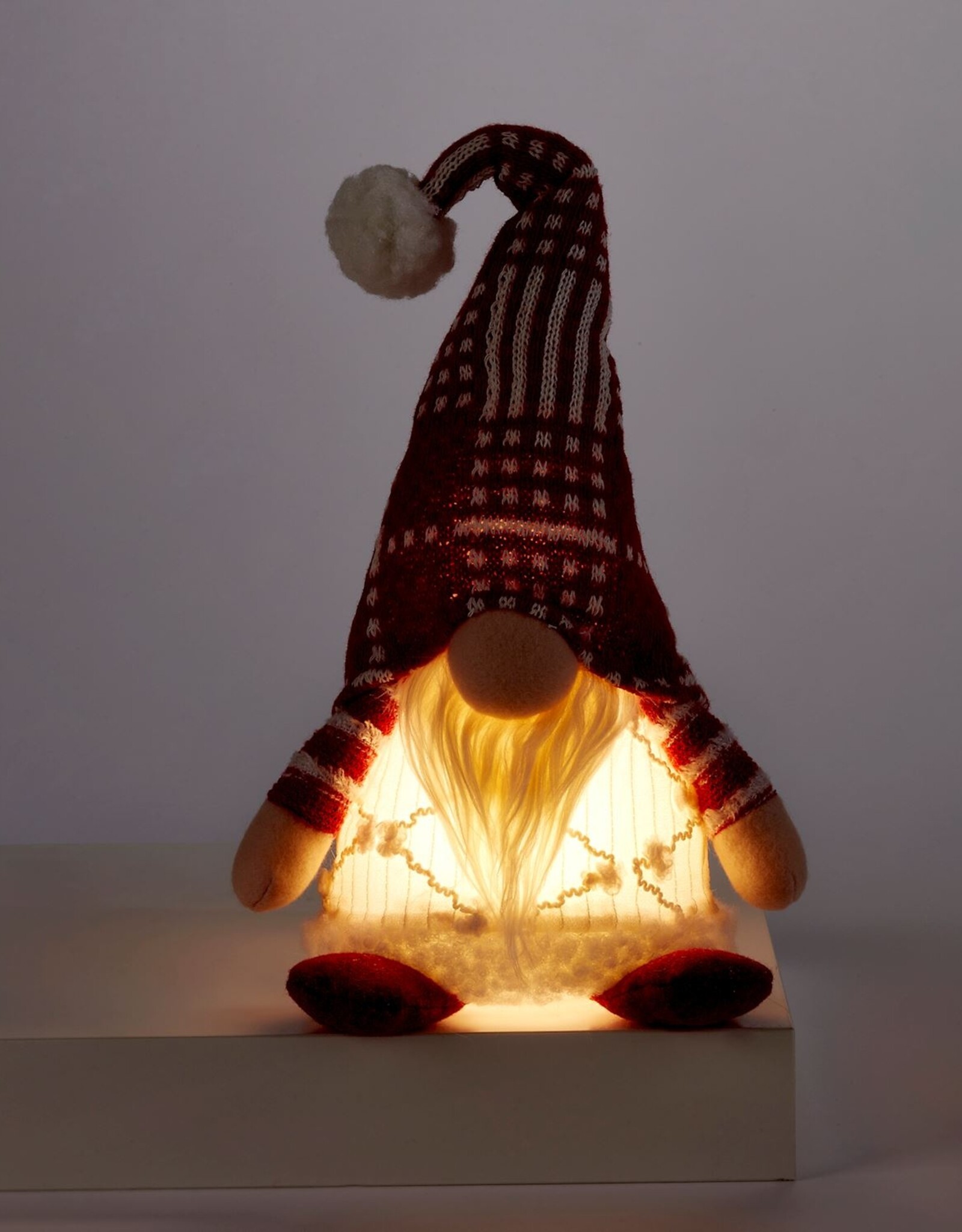 Xmas Giftcraft Sitting Gnome Plush w/Red Hat 683958