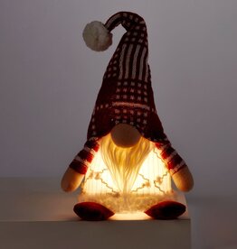 Xmas Giftcraft Sitting Gnome Plush w/Red Hat 683958