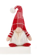 Xmas Giftcraft Sitting Gnome Plush w/Red Hat 683958 Xmas Giftcraft Sitting Gnome Plush w/Red Hat 683958