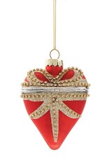 Xmas Giftcraft Ornament Glass Heart Locket 646615