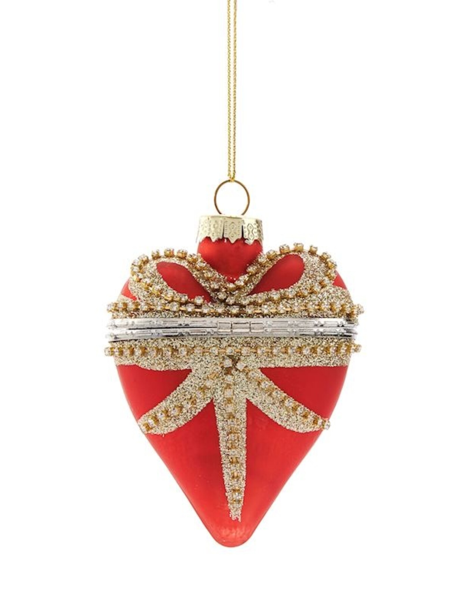 Xmas Giftcraft Ornament Glass Heart Locket 646615