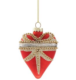 Xmas Giftcraft Ornament Glass Heart Locket 646615