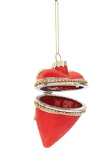 Xmas Giftcraft Ornament Glass Heart Locket 646615