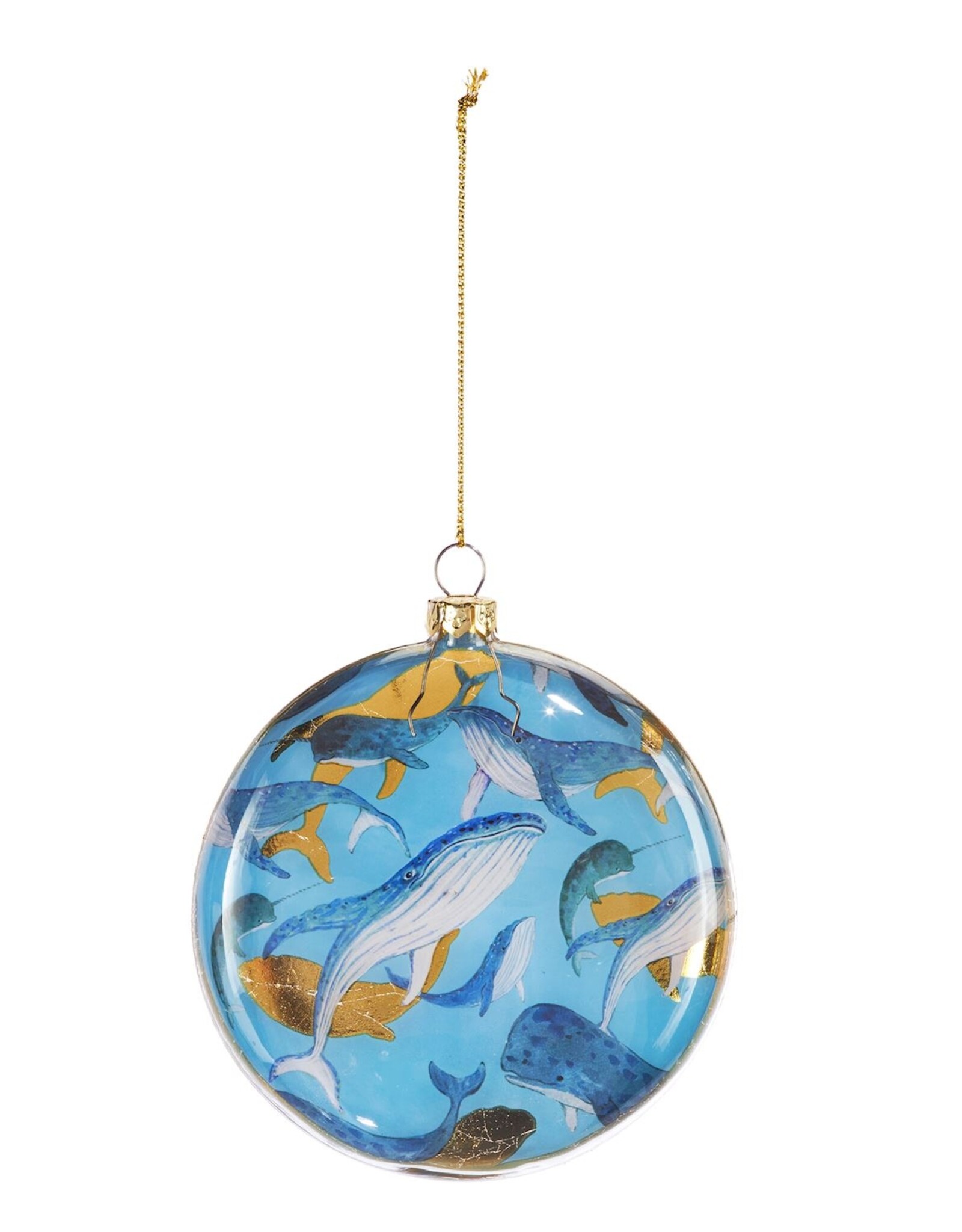 Xmas Giftcraft Ornament Disk Whales 645218