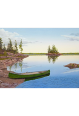 Streamline Art Green Canoe 30x45