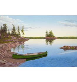 Streamline Art Green Canoe 30x45