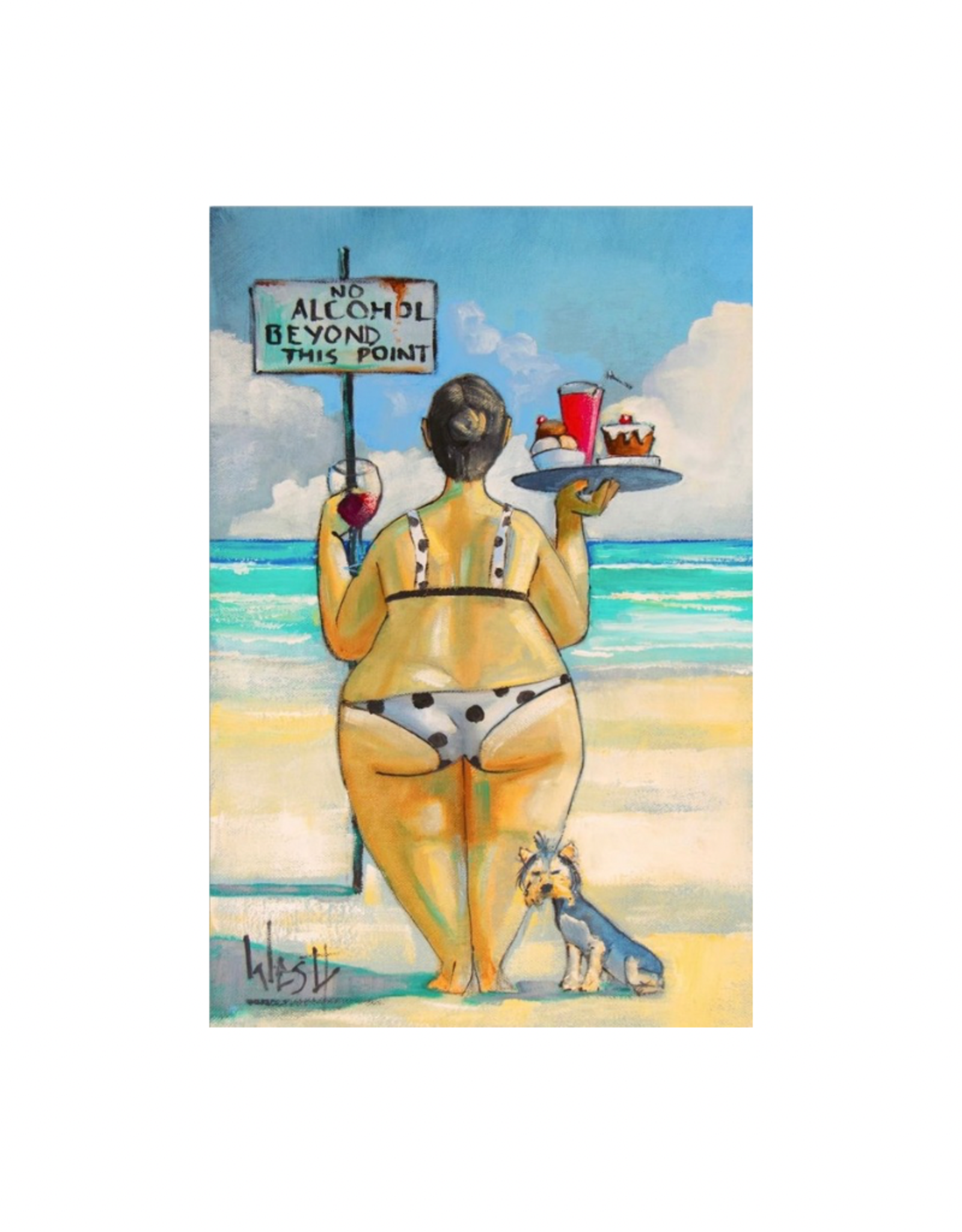 Streamline Art No Alcohol Beyond This Point ll 16x20