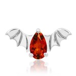 Junipurr BAT - WHITE GOLD & GARNET