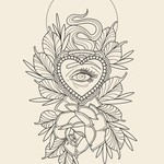 Up For Grabs Renaissance Eye in Heart by JF