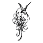 Human Kanvas Up For Grabs Chrysanthemum & Swallow by Katerina