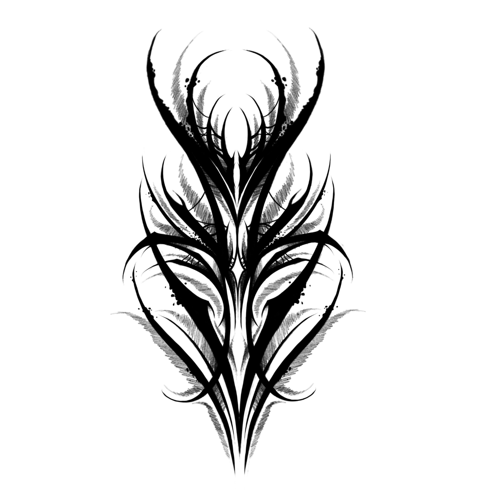 Human Kanvas Up For Grabs Dark Ornamental Shin Piece by Ash