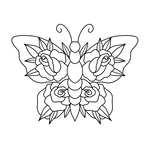 Human Kanvas Up For Grabs Rose Butterfly by Justin J