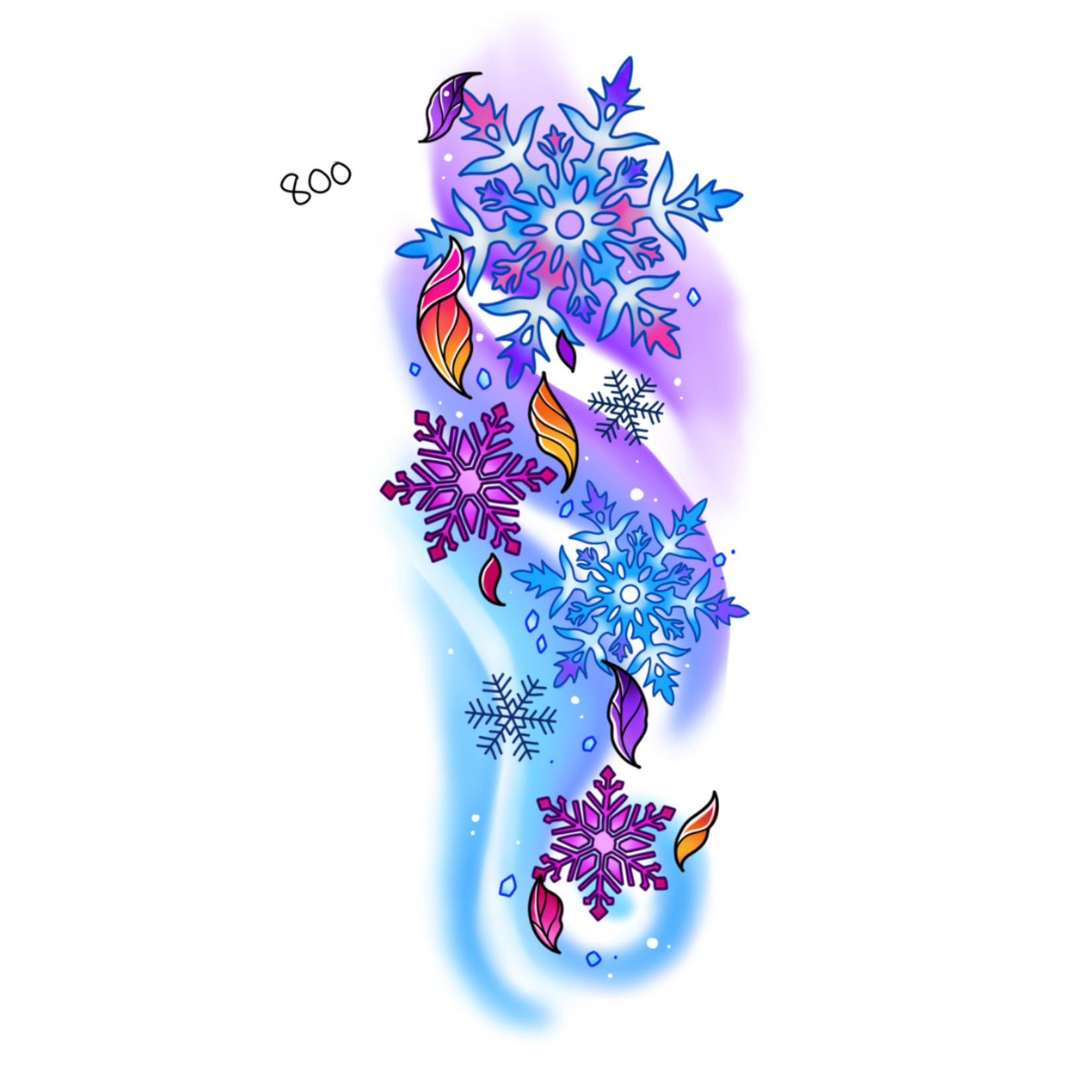 Up For Grabs Snowflake Half Sleeve by Tori