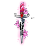 Up For Grabs Floral Crystal Dagger by Tori