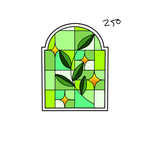 Up For Grabs Leafy Stained Glass by Tori