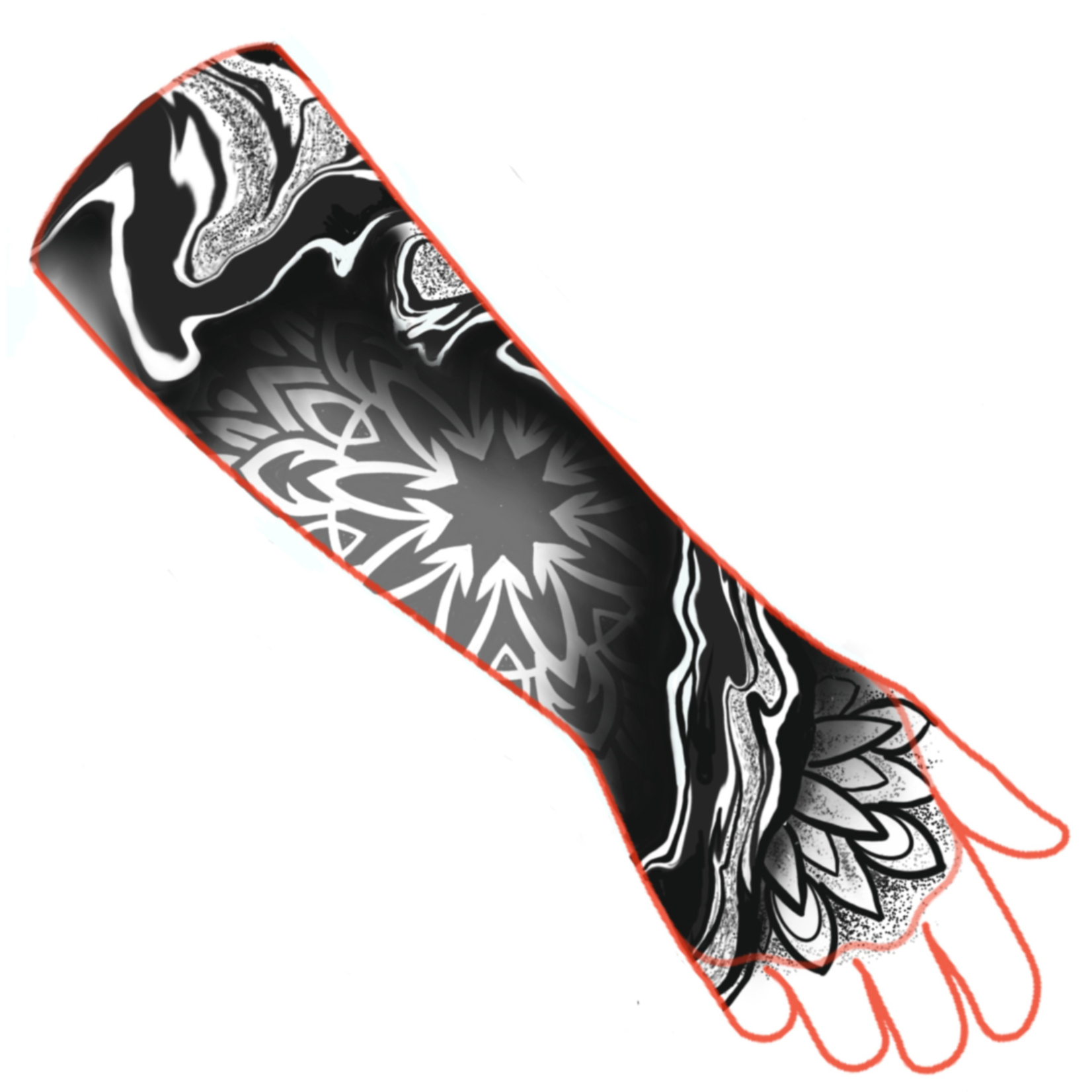Human Kanvas Up For Grabs Half Sleeve Concept by Brandi