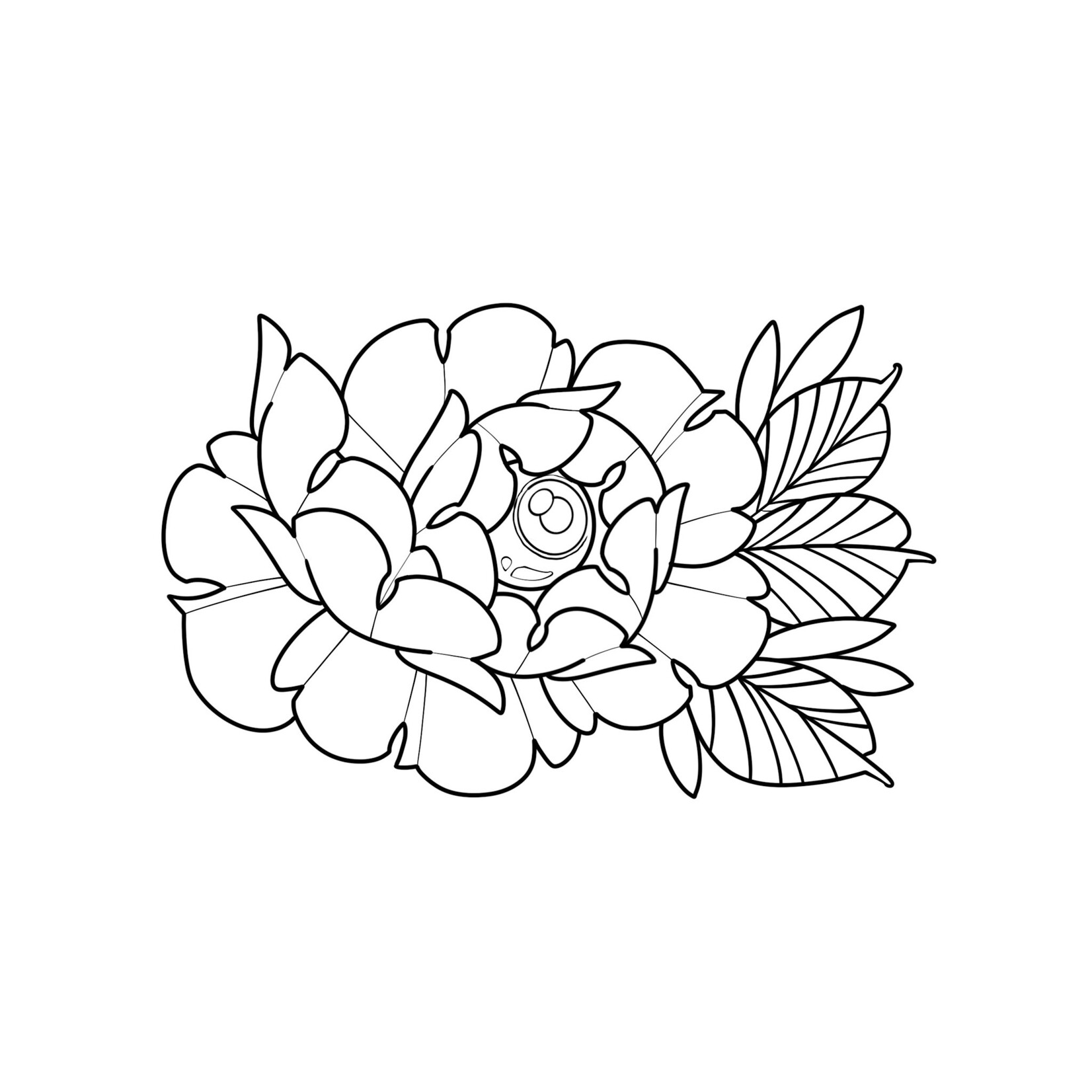 Up For Grabs Eyeball Peony by JF