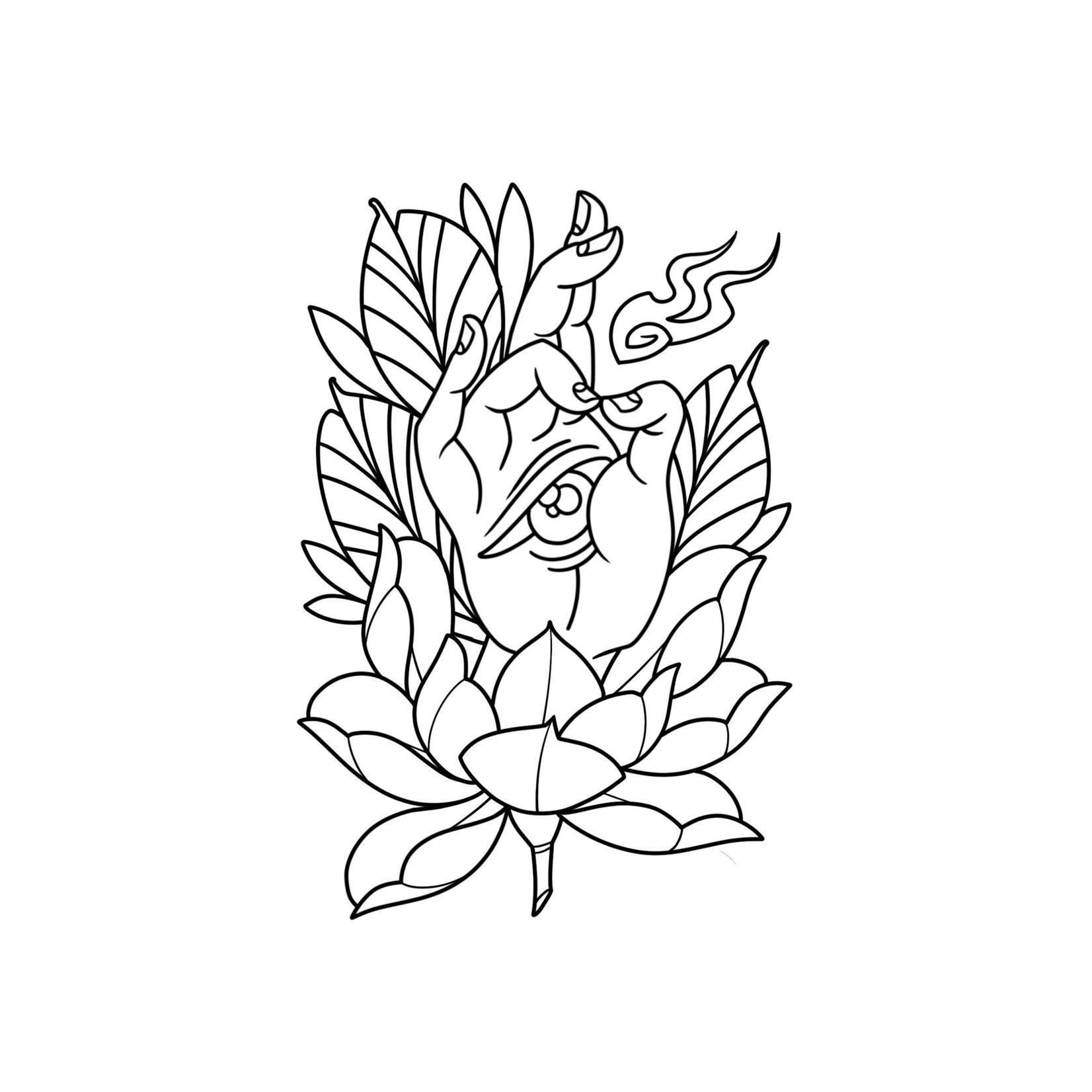 Up For Grabs Floral Prithvi Mudra by JF