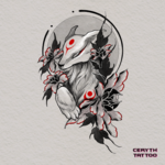 Up For Grabs Kitsune & Peonies by Sasha