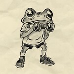 Human Kanvas Up For Grabs Birdwatcher Frog by Felipe