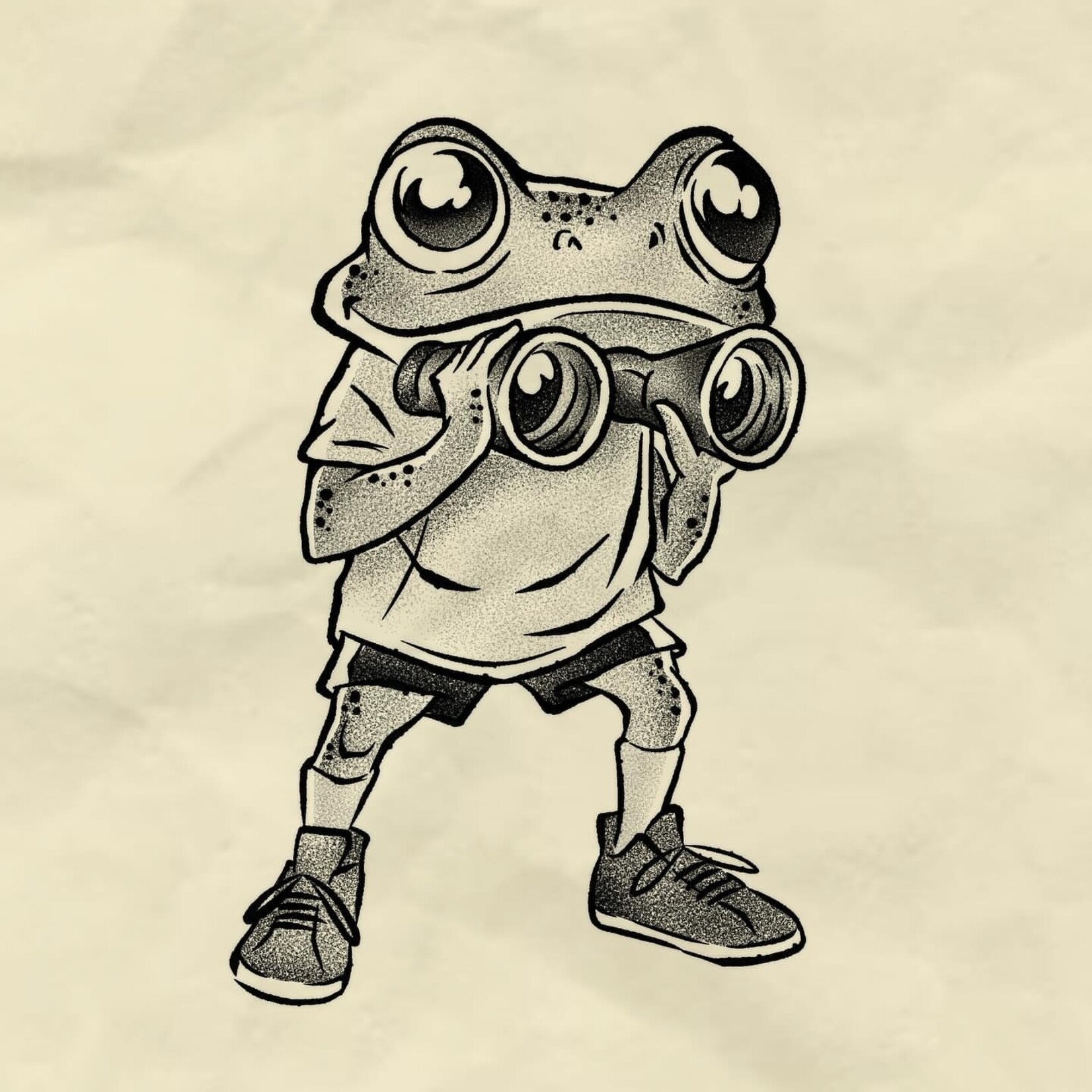 Human Kanvas Up For Grabs Birdwatcher Frog by Felipe