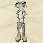 Human Kanvas Up For Grabs Big Boots Frog by Felipe