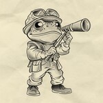 Human Kanvas Up For Grabs Lookout Frog by Felipe