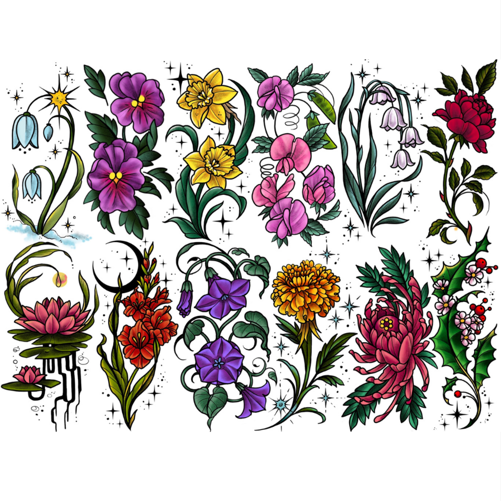Up For Grabs Birth Flowers by Dawn