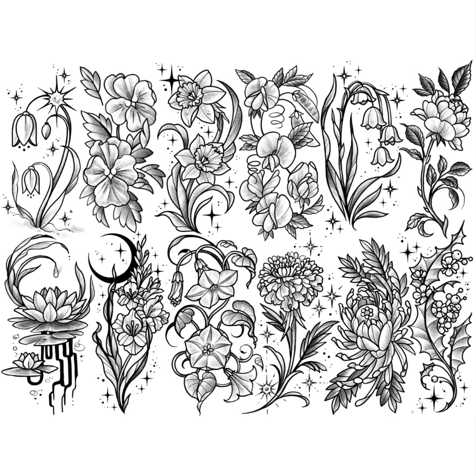 Up For Grabs Birth Flowers by Dawn