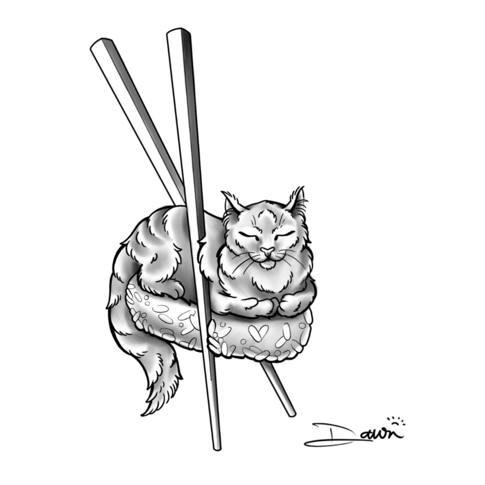 Up For Grabs Kitty Nigiri by Dawn