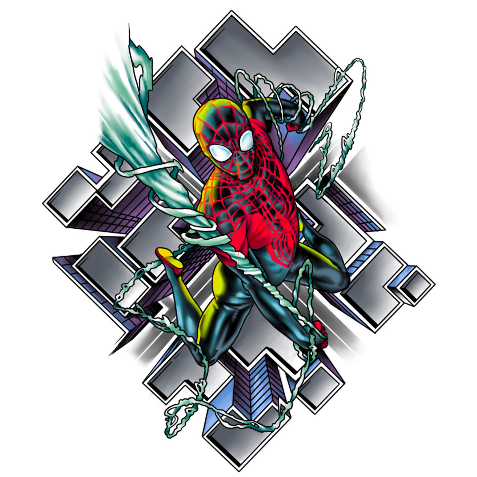 Human Kanvas Up For Grabs Spiderman by Dawn