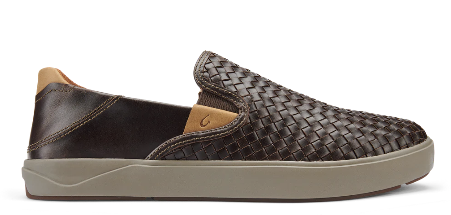 Lae'ahi Lauhala Men's Leather Slip-On Sneakers - Fox